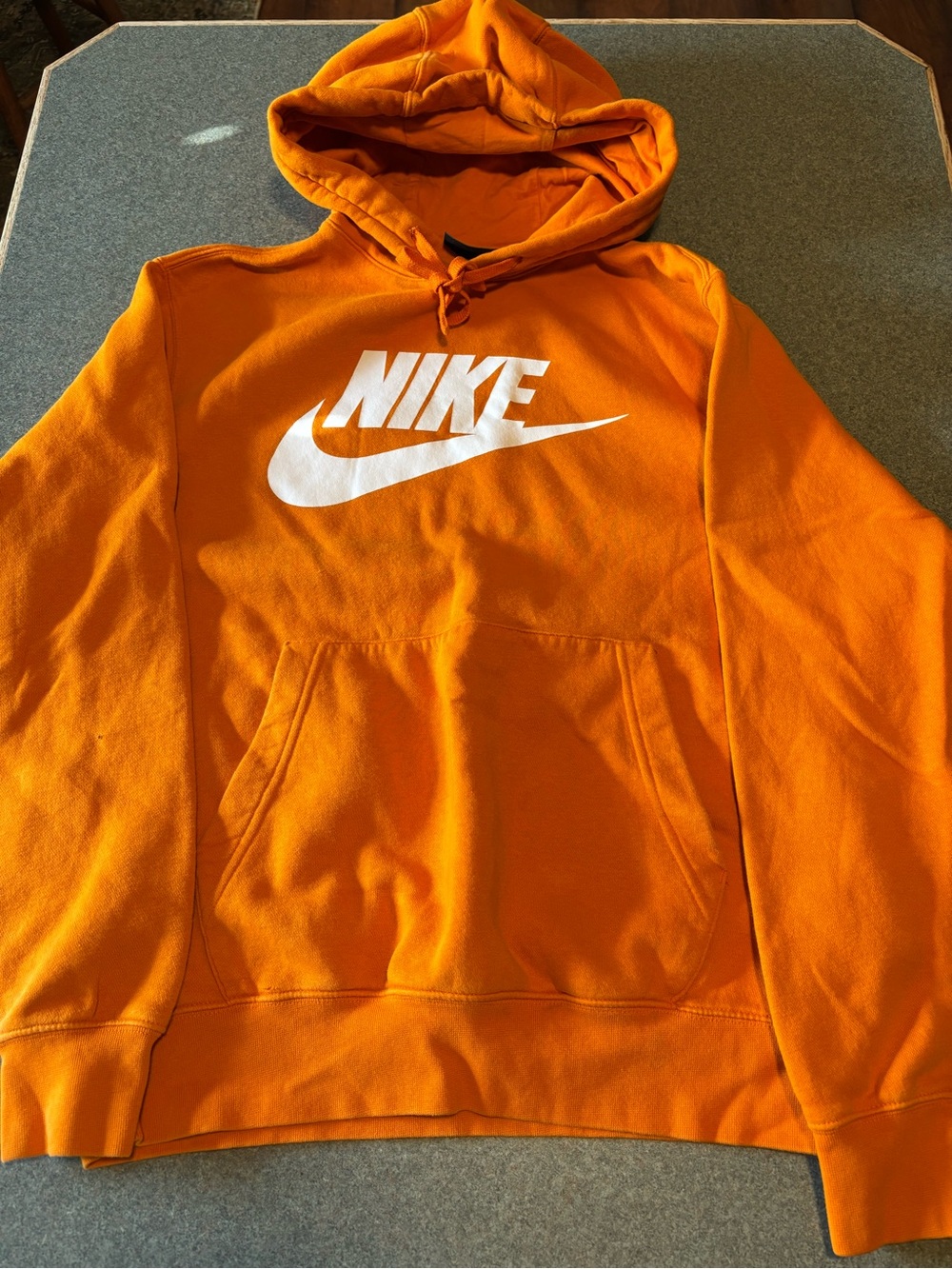Nike Orange Hoodie with White Swoosh Logo